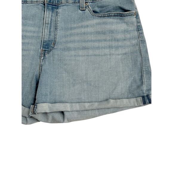 Levi's Strauss Denim Shorts Women's Size 34 Mid Rise Cuffed Stretchy Summer - Picture 2 of 11